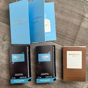 Dolce & Gabbana Light Blue and Burberry Hero Fragrance Samples